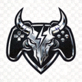 电竞牛网站Logo - 一个充满力量感的橙色牛头标志，象征着电竞拼搏精神