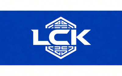 LCK韩国英雄联盟冠军联赛标志，风格简约现代